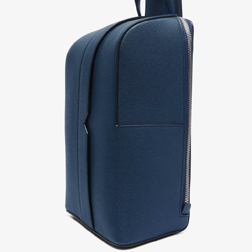 Valextra Zaino Monospalla Uomo Di Lusso In Pelle Blu | Valextra V-Line