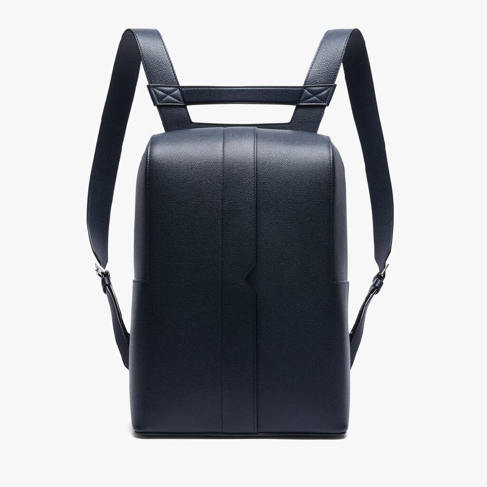 Valextra Zaino porta PC e tablet in Pelle Blu | Valextra V-Line