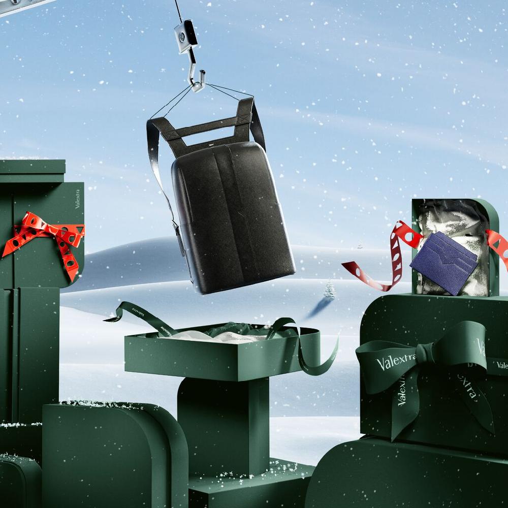 Valextra Zaino V-Line | Pelle Di Vitello Millepunte Soft | Nero | Valextra