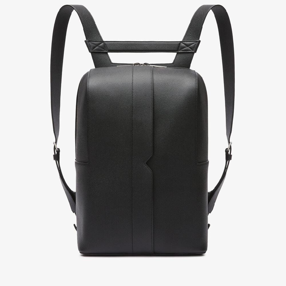 Valextra Zaino V-Line | Pelle di vitello Millepunte Soft | Nero | Valextra