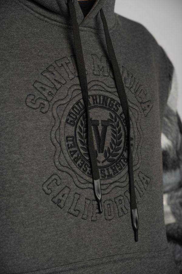 Valvola Fashion FELPA CAPPUCCIO CON MANICHE IN CONTRASTO TARTAN