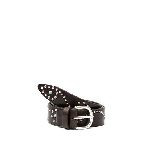 Albertoluti Cintura Alberto Luti Borchie Marrone