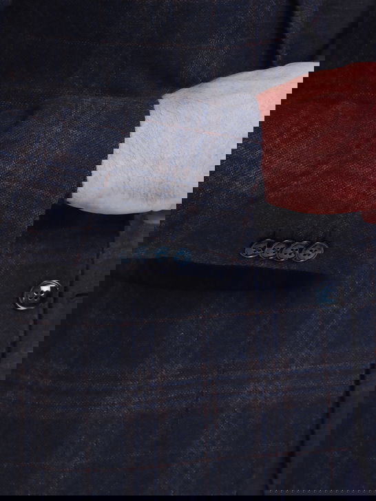 Barba Giacca Barba Check Blu