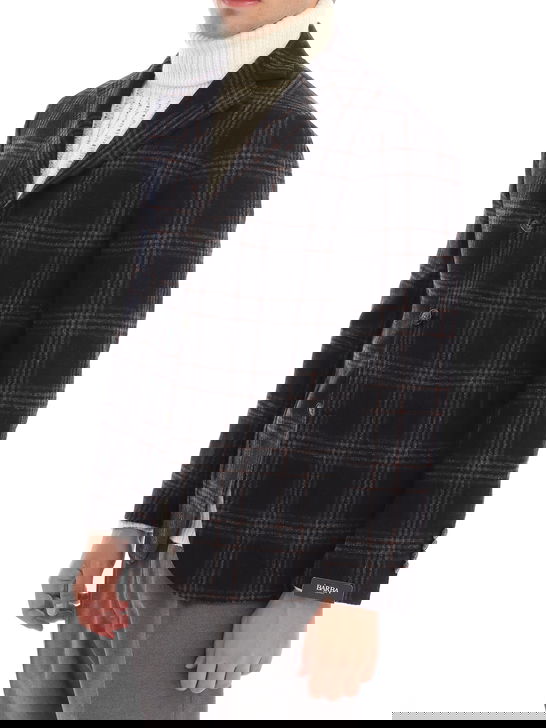 Barba Giacca Barba Check Grigio