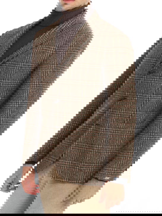 Barba Giacca Barba Check Marrone