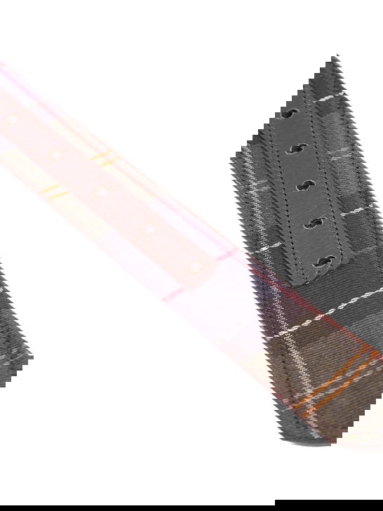 Barbour Cintura Barbour Pelle Tartan Marrone