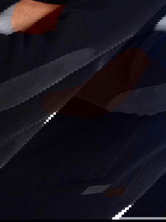 Barbour Maglia Barbour Essential Patch Zip Blu