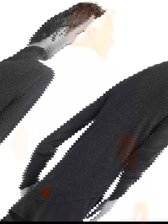 Barbour Maglia Barbour Essential Patch Zip Grigio