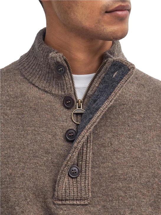 Barbour Maglia Barbour Half Zip Marrone