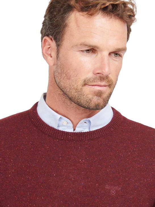 Barbour Maglia Barbour Tisbury Crew Bordeaux