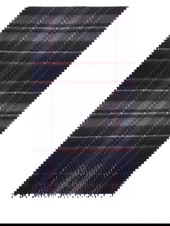 Barbour Sciarpa Barbour New Check Tartan Blu