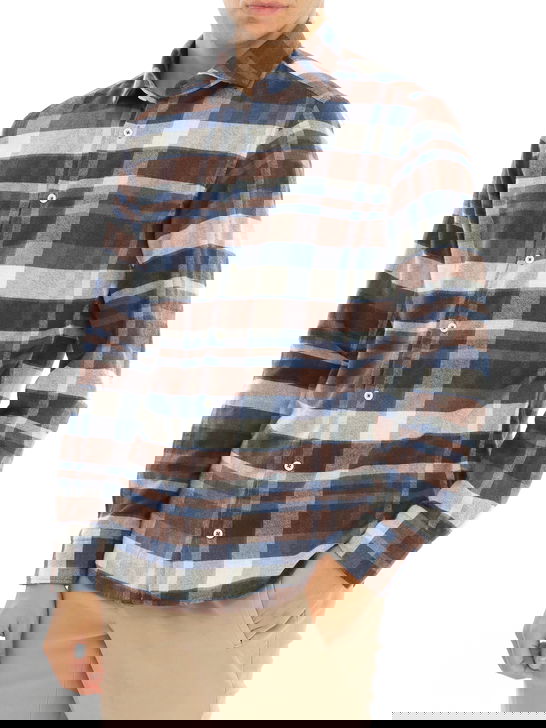 Bastoncino Camicia Bastoncino Check Marrone