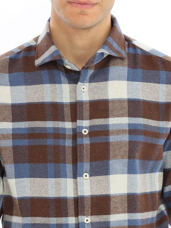 Bastoncino Camicia Bastoncino Check Marrone