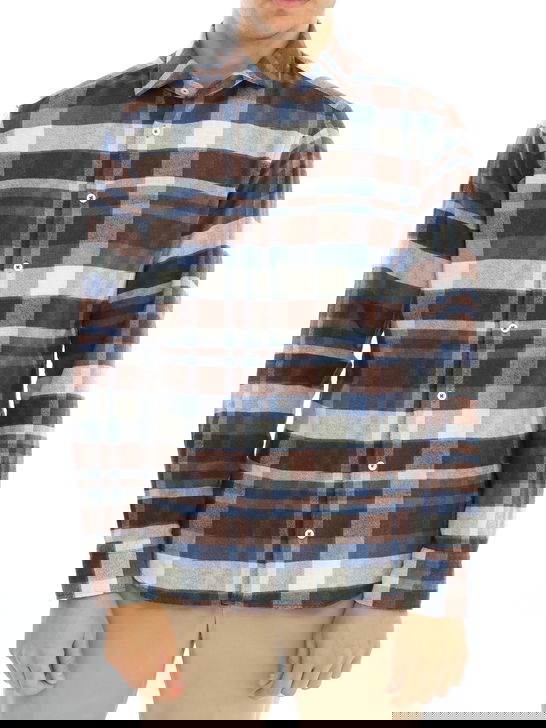 Bastoncino Camicia Bastoncino Check Marrone