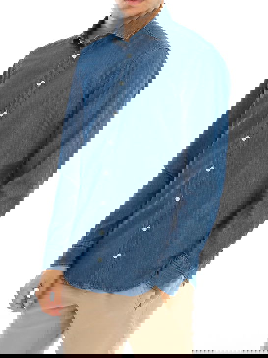 Bastoncino Camicia Bastoncino Denim Blue