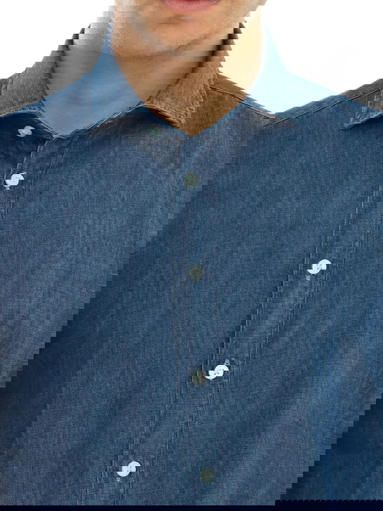 Bastoncino Camicia Bastoncino Denim Blue