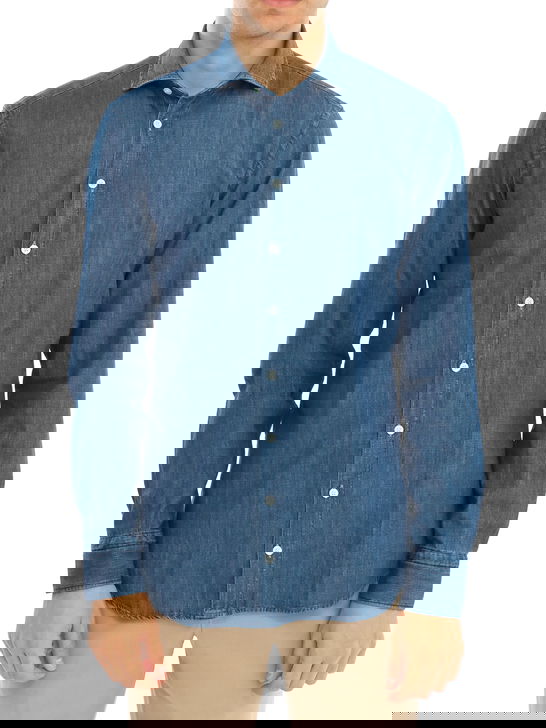 Bastoncino Camicia Bastoncino Denim Blue