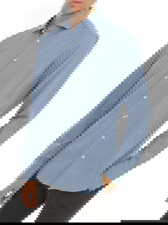 Bastoncino Camicia Bastoncino Flanellata Azzurro