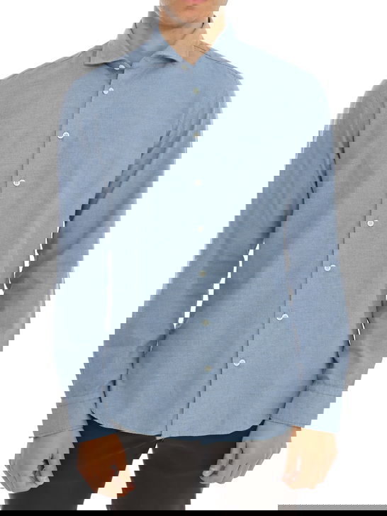 Bastoncino Camicia Bastoncino Flanellata Azzurro