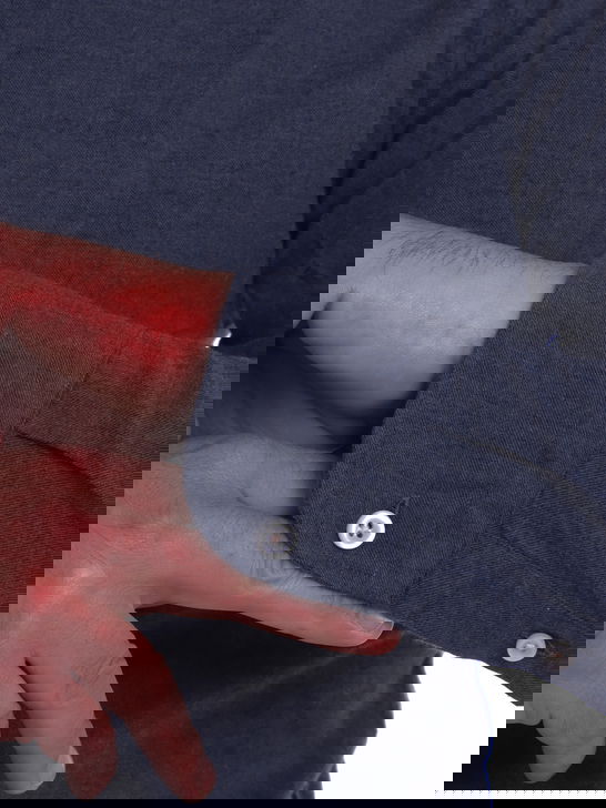 Bastoncino Camicia Bastoncino Flanellata Blu