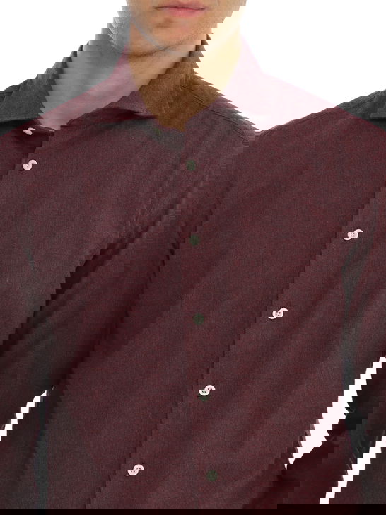 Bastoncino Camicia Bastoncino Flanellata Bordeaux