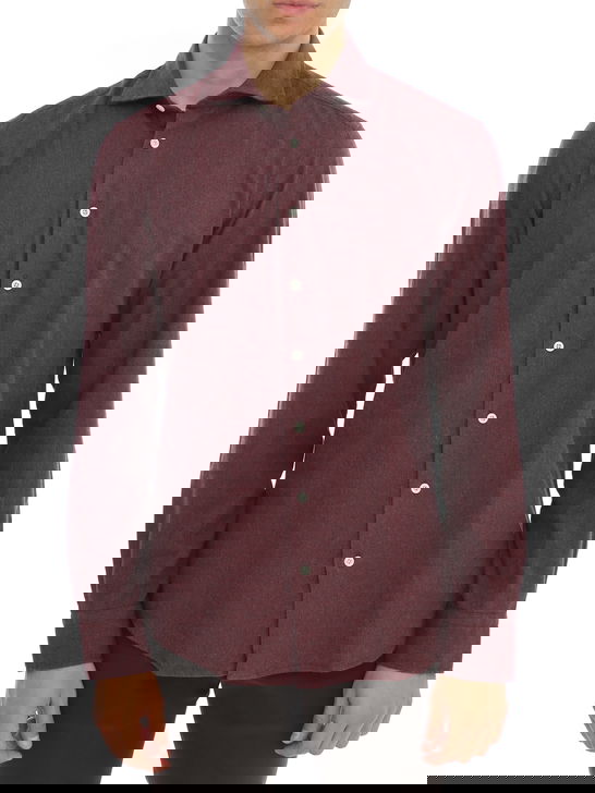 Bastoncino Camicia Bastoncino Flanellata Bordeaux