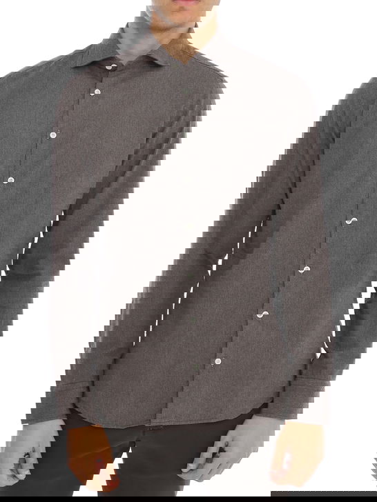 Bastoncino Camicia Bastoncino Flanellata Marrone