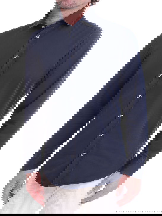 Bastoncino Camicia Bastoncino Gabardina Blu