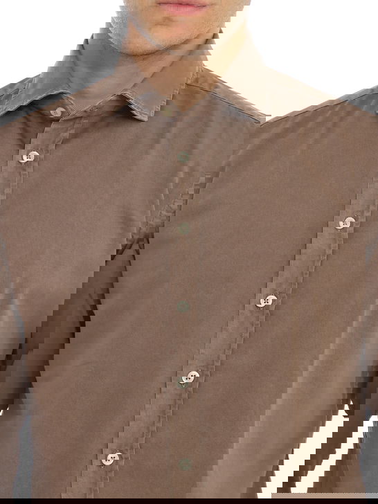Bastoncino Camicia Bastoncino Gabardina Marrone