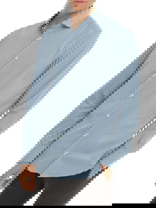 Bastoncino Camicia Bastoncino Velluto Azzurro