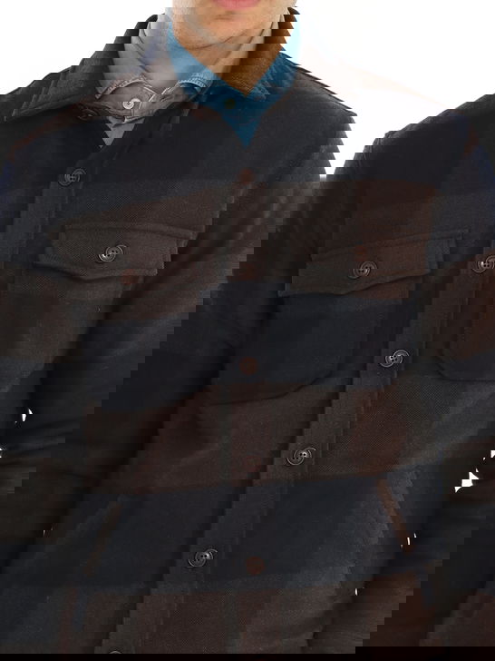 Bl'ker Overshirt Bl'ker Denali Check Marrone