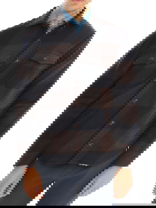 Bl'ker Overshirt Bl'ker Denali Check Marrone