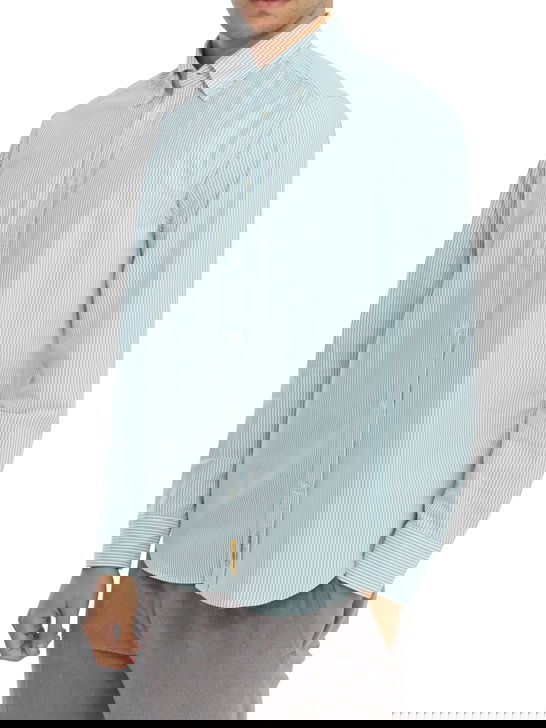 B.D. Baggies Camicia B.D. Baggies Oxford Bianco/Verde