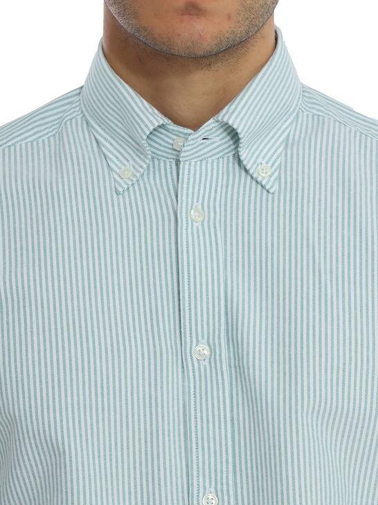 B.D. Baggies Camicia B.D. Baggies Oxford Bianco/Verde