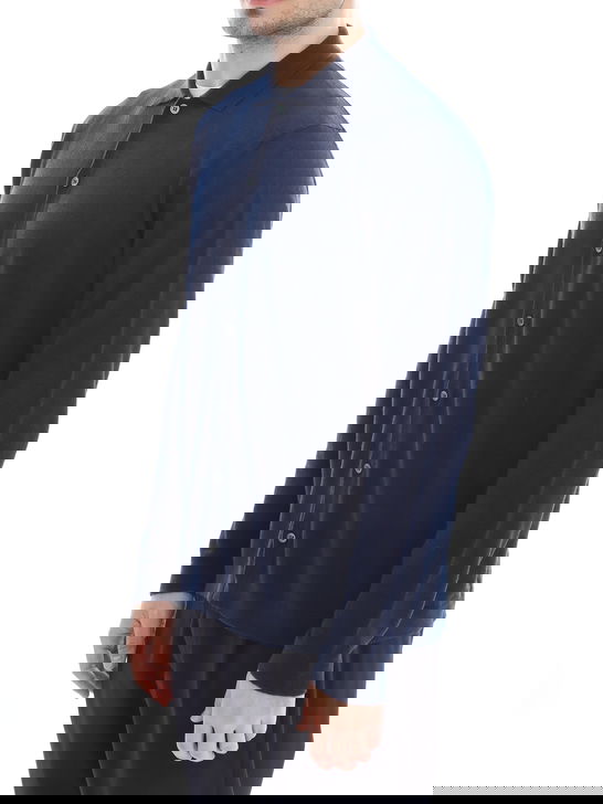 Filippo De Laurentiis Camicia Filippo De Laurentiis Lino-Cotone Blu