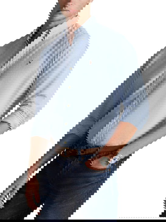 Polo Ralph Lauren Camicia Polo Ralph Lauren Oxford Azzurro