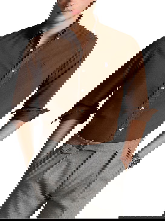 Polo Ralph Lauren Camicia Polo Ralph Lauren Oxford Marrone