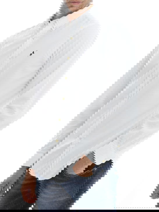 Polo Ralph Lauren Camicia Polo Ralph Lauren Velluto Bianco