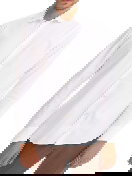 Tintoria Mattei Camicia Tintoria Mattei Oxford Bianco