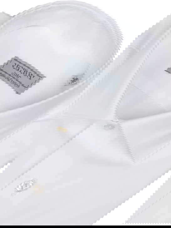 Veltroni Uomo Camicia Veltroni Uomo Cerimonia Doppi Polsi Bianco