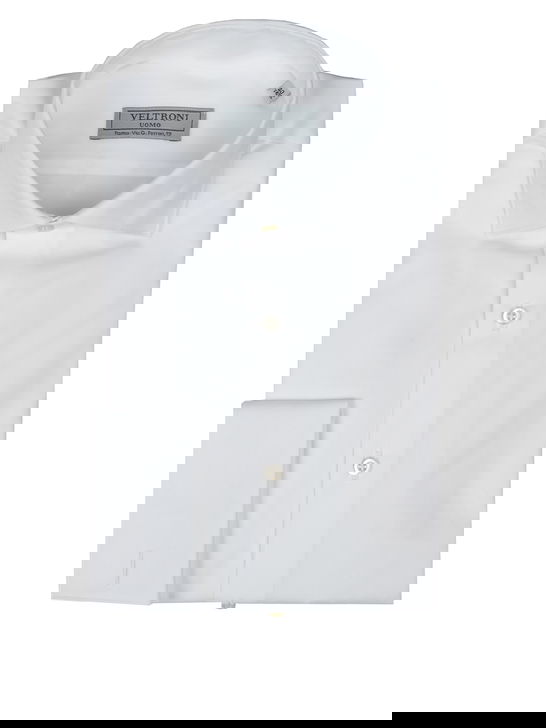 Veltroni Uomo Camicia Veltroni Uomo Cerimonia Doppi Polsi Bianco