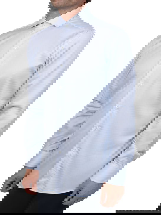 Xacus Camicia Xacus Rigata Tessuto Thomas Mason Bianco