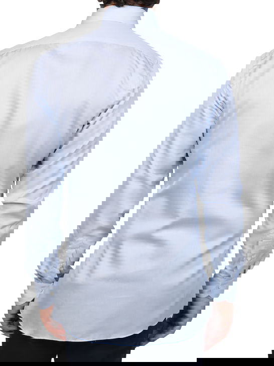 Xacus Camicia Xacus Rigata Tessuto Thomas Mason Bianco