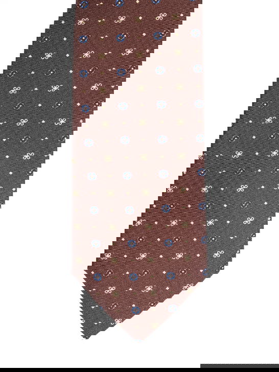 Holliday U0026 Brown Cravatta Holliday & Brown Stampata Marrone