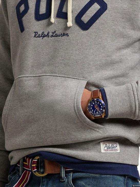 Polo Ralph Lauren Felpa Polo Ralph Lauren Cappuccio Grigio