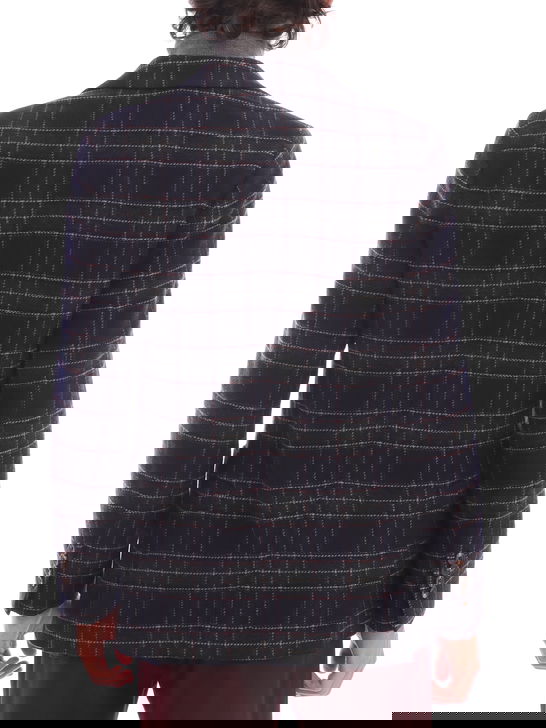 Circolo 1901 Giacca Circolo 1901 Wool Cachemire Check Blu