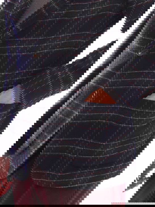 Circolo 1901 Giacca Circolo 1901 Wool Cachemire Check Blu