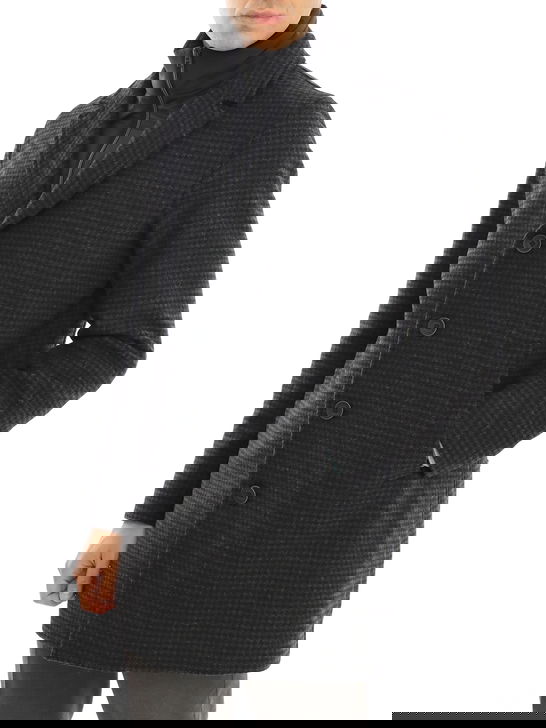 Herno Cappotto Herno Pied De Poule Grigio