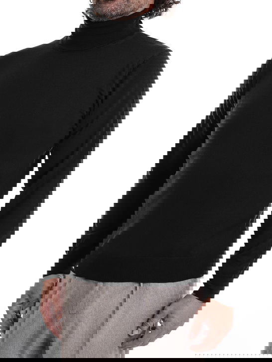 Kangra Maglia Kangra Dolcevita Merinos Nero