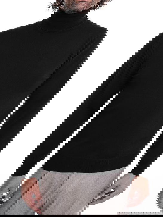 Kangra Maglia Kangra Dolcevita Merinos Nero